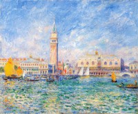 Картина автора Ренуар Пьер Огюст под названием The Doges Palace, Venice  				 - Дворец Дожей, Венеция