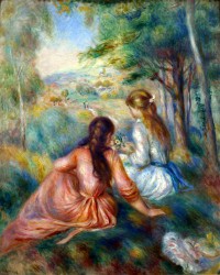 Картина автора Ренуар Пьер Огюст под названием In The Meadow  				 - На лугу