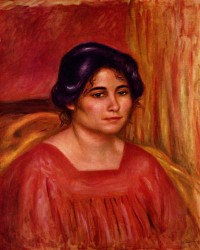 Картина автора Ренуар Пьер Огюст под названием Габриэль в красной блузе