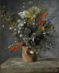 Картина автора Ренуар Пьер Огюст под названием Цветы в вазе