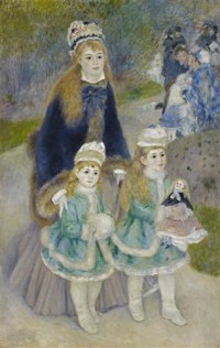 Картина автора Ренуар Пьер Огюст под названием Madame Georges Charpentier and Her Children at park  				 - Мадам Жорж Шарпантье и ее дети в парке
