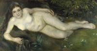 Картина автора Ренуар Пьер Огюст под названием A Nymph by a Stream