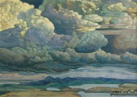 Картина автора Рерих Николай под названием небесный бой. 1912