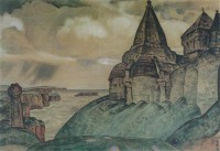 Картина автора Рерих Николай под названием могила викинга. 1908