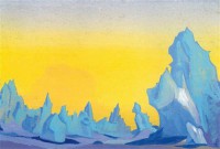 Картина автора Рерих Николай под названием льды Гималаев