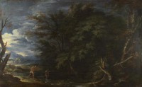 Картина автора Роза Сальватор под названием Landscape with Mercury and the Dishonest Woodman