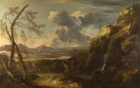 Картина автора Роза Сальватор под названием Landscape with Tobias and the Angel