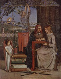 Картина автора Россетти Данте Габриэль под названием The Girlhood of Mary Virgin