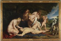 Картина автора Рубенс Питер Пауль под названием The Death of Adonis (with Venus, Cupid, and the Three Graces)  				 - Смерть Адониса