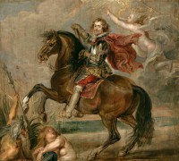 Картина автора Рубенс Питер Пауль под названием Equestrian Portrait of the Duke of Buckingham  				 - Конный портрет герцога Букингемского