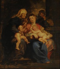 Картина автора Рубенс Питер Пауль под названием The Holy Family with St. Elizabeth and St. John  				 - Святое семейство со Святой Елизаветы и Иоанна