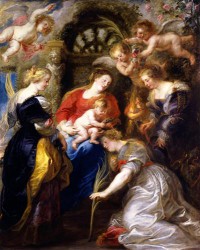 Картина автора Рубенс Питер Пауль под названием Crowning of St Catherine  				 - Коронация Святой Екатерины