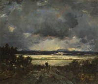 Картина автора Руссо Теодор под названием Sunset in the Auvergne