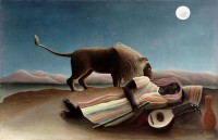 Картина автора Руссо Анри под названием The Sleeping Gypsy