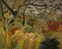 Картина автора Руссо Анри под названием Tiger in a Tropical Storm