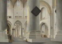 Картина автора Санредам Питер Янс под названием The Interior of the Grote Kerk at Haarlem