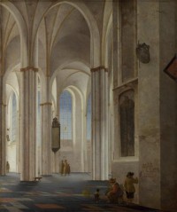 Картина автора Санредам Питер Янс под названием The Interior of the Buurkerk at Utrecht