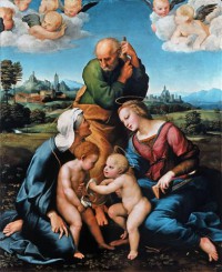 Картина автора Санти Рафаэль под названием Holy Family Kannigiani  				 - Святое семейство Каниджани