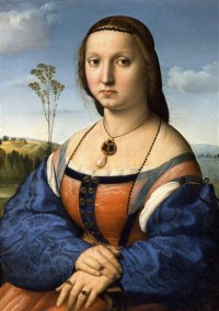 Картина автора Санти Рафаэль под названием Portrait of Maddalena Strozzi Doni  				 - Портрет Магдалены Строцци Дони