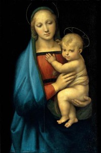 Картина автора Санти Рафаэль под названием мадонна с младенцем