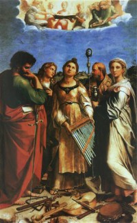 Картина автора Санти Рафаэль под названием Экстаз св. Цецилии