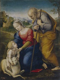 Картина автора Санти Рафаэль под названием Святое семейство Фальконьери
