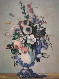 Картина автора Сезанн Поль под названием Flowers in a Rococo Vase