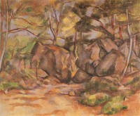 Картина автора Сезанн Поль под названием Paysage forestier aux rochers