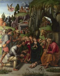 Картина автора Синьорелли Лука под названием The Adoration of the Shepherds