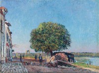 Картина автора Сислей Альфред под названием The Chestnut Tree at Saint-Mammes  				 - Каштан в Сен-Мамес
