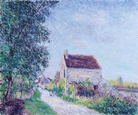Картина автора Сислей Альфред под названием The Village of Sablons  				 - Деревня Саблон