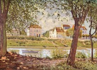 Картина автора Сислей Альфред под названием Dorf am Ufer der Seine