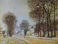 Картина автора Сислей Альфред под названием Snow at Louveciennes