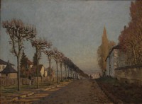 Картина автора Сислей Альфред под названием The Road of Machine, Louveciennes  				 - Мостовая, Лувесьен