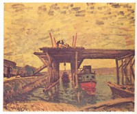 Картина автора Сислей Альфред под названием Brücke im Bau