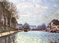 Картина автора Сислей Альфред под названием Vue du canal Saint-Martin