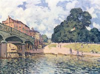 Картина автора Сислей Альфред под названием Brücke von Hampton Court