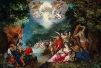 Картина автора Старший Ян Брейгель под названием Крещение Христа