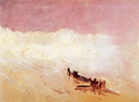 Картина автора Тёрнер Джозеф Мэллорд Уильям под названием Shore Scene with Waves and Breakwater