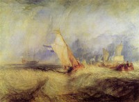 Картина автора Тёрнер Джозеф Мэллорд Уильям под названием Van Tromp, going about to please his Masters, Ships a Sea, getting a Good Wetting
