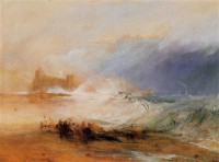 Картина автора Тёрнер Джозеф Мэллорд Уильям под названием Wreckers, – Coast of Northumberland, with a Steam-Boat assisting a Ship off Shore