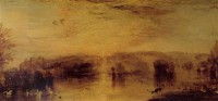 Картина автора Тёрнер Джозеф Мэллорд Уильям под названием The Lake, Petworth - Sunset, a Stag drinking