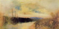 Картина автора Тёрнер Джозеф Мэллорд Уильям под названием Evening Landscape, probably Chichester Canal