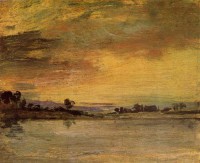 Картина автора Тёрнер Джозеф Мэллорд Уильям под названием Sunset on the River