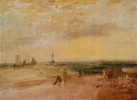 Картина автора Тёрнер Джозеф Мэллорд Уильям под названием Coast Scene with Fishermen and Boats