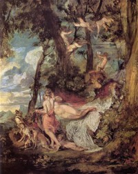 Картина автора Тёрнер Джозеф Мэллорд Уильям под названием Venus and Adonis or Adonis departing for the Chase
