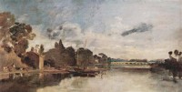 Картина автора Тёрнер Джозеф Мэллорд Уильям под названием The Thames near Walton Bridges