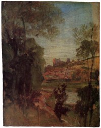 Картина автора Тёрнер Джозеф Мэллорд Уильям под названием Guildford from the Banks of the Wey