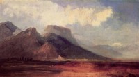 Картина автора Тёрнер Джозеф Мэллорд Уильям под названием Grenoble seen from the River Drac with Mont Blanc in the Distance