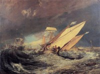 Картина автора Тёрнер Джозеф Мэллорд Уильям под названием Fishing Boats entering Calais Harbour